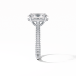 4.0 CT Oval Cut Pave & Hidden Halo Style Moissanite Engagement Ring 4
