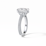 4.0 CT Oval Cut Pave & Hidden Halo Style Moissanite Engagement Ring 5
