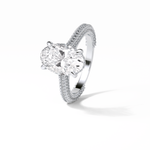 4.0 CT Oval Cut Pave & Hidden Halo Style Moissanite Engagement Ring 2