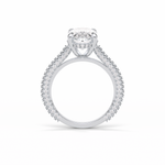 4.0 CT Oval Cut Pave & Hidden Halo Style Moissanite Engagement Ring 6