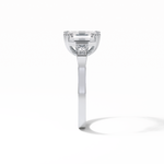 2.30 CT Emerald Cut Three Stones Style Moissanite Engagement Ring 7