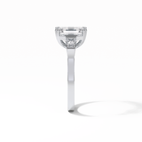 2.30 CT Emerald Cut Three Stones Style Moissanite Engagement Ring 7