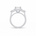 2.30 CT Emerald Cut Three Stones Style Moissanite Engagement Ring 4