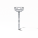 2.6 CT Radiant Cut Pave & Hidden Halo Style Moissanite Engagement Ring 3