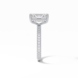 2.6 CT Radiant Cut Pave & Hidden Halo Style Moissanite Engagement Ring 3