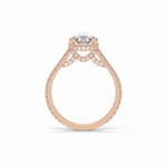 2.8 CT Pear Cut Pave & Hidden Halo Style Moissanite Engagement Ring 12