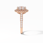 4.0 CT Cushion Cut Pave & Hidden Halo Style Moissanite Engagement Ring 12
