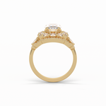 1.91 CT Oval Cut Halo Style Moissanite Engagement Ring 12