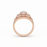1.91 CT Oval Cut Halo Style Moissanite Engagement Ring 11