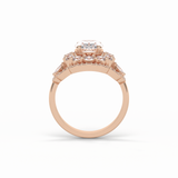 1.91 CT Oval Cut Halo Style Moissanite Engagement Ring 11