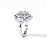 1.91 CT Oval Cut Halo Style Moissanite Engagement Ring 4