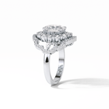 1.91 CT Oval Cut Halo Style Moissanite Engagement Ring 4