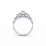 1.91 CT Oval Cut Halo Style Moissanite Engagement Ring 6