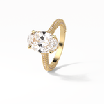 4.0 CT Oval Cut Pave & Hidden Halo Style Moissanite Engagement Ring 16