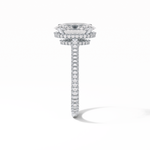 4.0 CT Oval Cut Pave & Hidden Halo Style Moissanite Engagement Ring 2