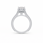 4.0 CT Oval Cut Pave & Hidden Halo Style Moissanite Engagement Ring 5