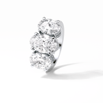 2.35 CT Oval Cut Three Stones Style Moissanite Engagement Ring 6