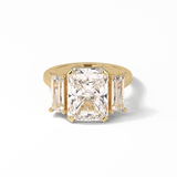 6.2 CT Radiant Cut Three Stones Style Moissanite Engagement Ring 8
