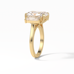 6.2 CT Radiant Cut Three Stones Style Moissanite Engagement Ring 16
