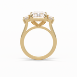 6.2 CT Radiant Cut Three Stones Style Moissanite Engagement Ring 18