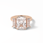 6.2 CT Radiant Cut Three Stones Style Moissanite Engagement Ring 15