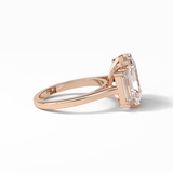 6.2 CT Radiant Cut Three Stones Style Moissanite Engagement Ring 12