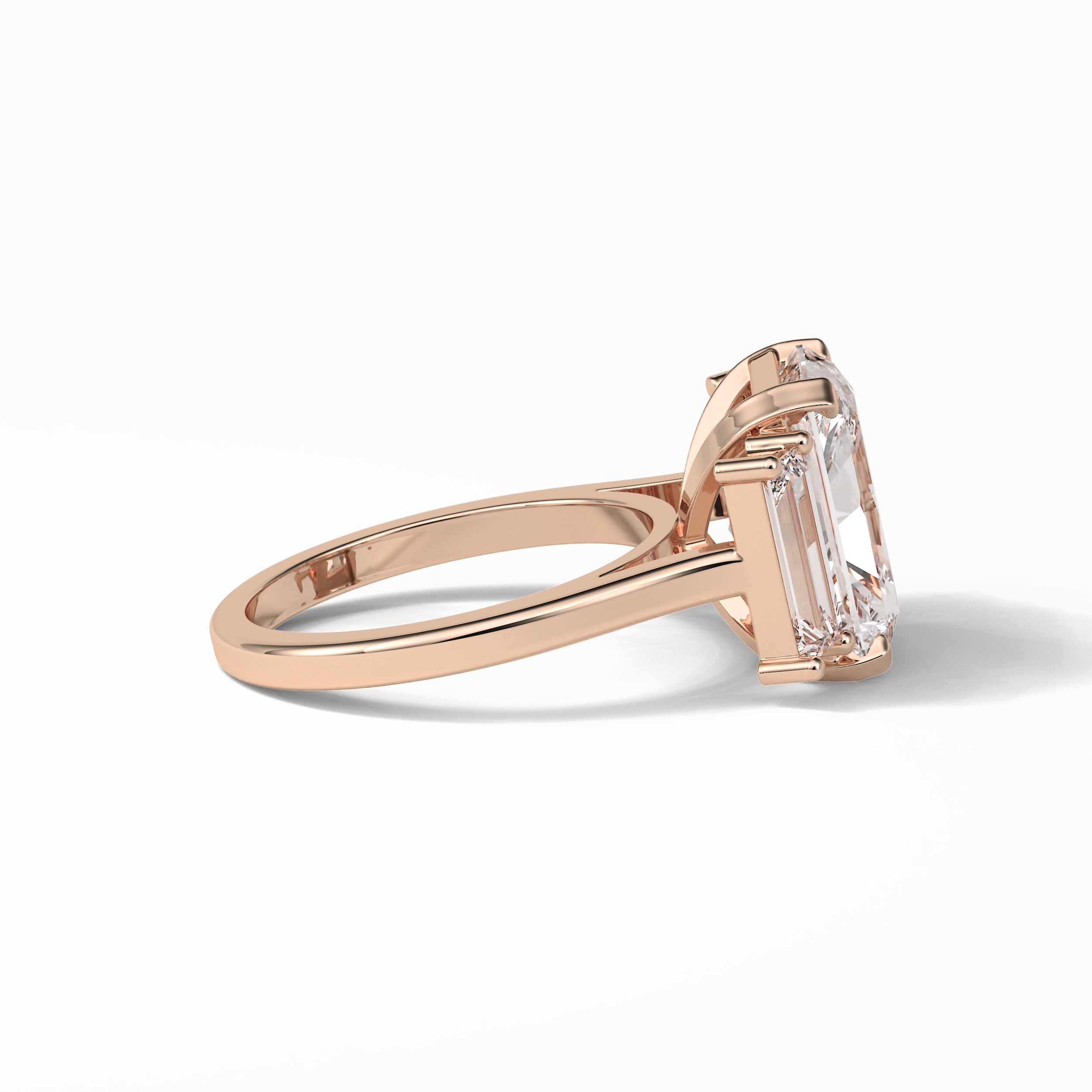 6.2 CT Radiant Cut Three Stones Style Moissanite Engagement Ring 12