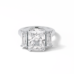 6.2 CT Radiant Cut Three Stones Style Moissanite Engagement Ring 1