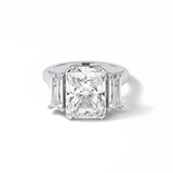6.2 CT Radiant Cut Three Stones Style Moissanite Engagement Ring 1