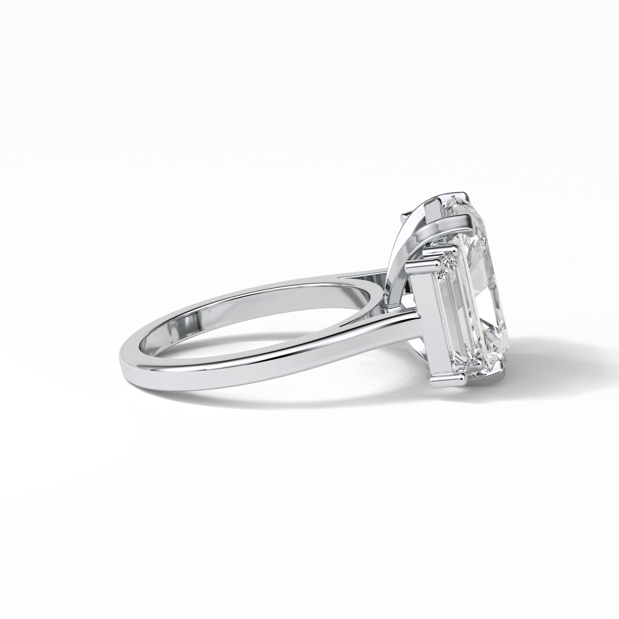 6.2 CT Radiant Cut Three Stones Style Moissanite Engagement Ring 7