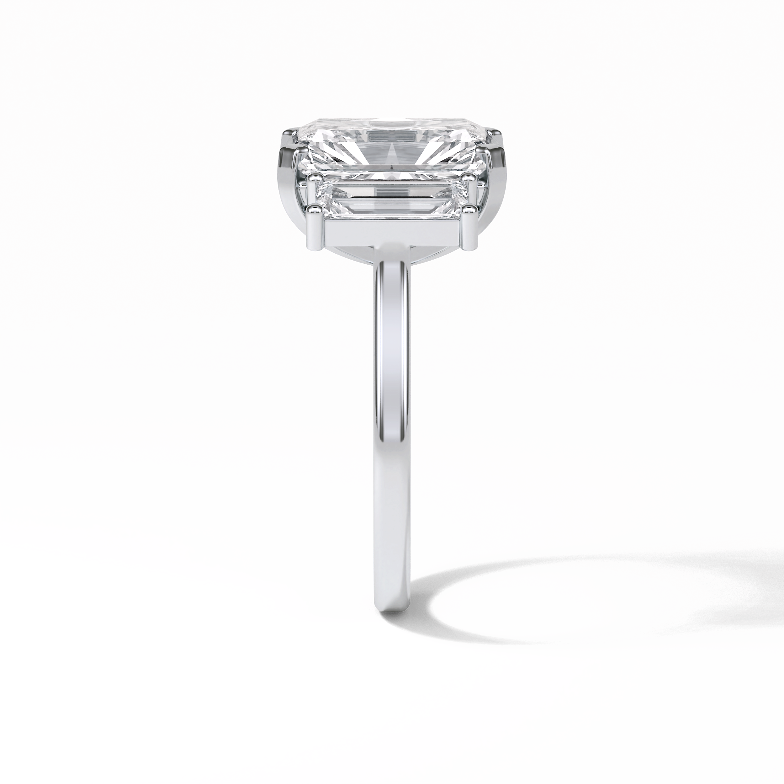 6.2 CT Radiant Cut Three Stones Style Moissanite Engagement Ring 2