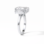 6.2 CT Radiant Cut Three Stones Style Moissanite Engagement Ring 3