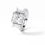 6.2 CT Radiant Cut Three Stones Style Moissanite Engagement Ring 4
