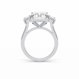 6.2 CT Radiant Cut Three Stones Style Moissanite Engagement Ring 5