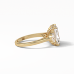 4.76 CT Radiant Cut Three Stones Style Moissanite Engagement Ring 18
