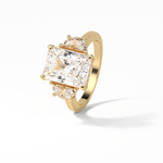 4.76 CT Radiant Cut Three Stones Style Moissanite Engagement Ring 21