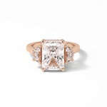 4.76 CT Radiant Cut Three Stones Style Moissanite Engagement Ring 8
