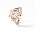 4.76 CT Radiant Cut Three Stones Style Moissanite Engagement Ring 10