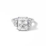 4.76 CT Radiant Cut Three Stones Style Moissanite Engagement Ring 1