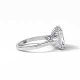 4.76 CT Radiant Cut Three Stones Style Moissanite Engagement Ring 3