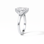 4.76 CT Radiant Cut Three Stones Style Moissanite Engagement Ring 5