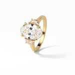 2.76 CT Dark Green Oval Cut Three Stones Style Moissanite Engagement Ring 17