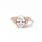 2.76 CT Dark Green Oval Cut Three Stones Style Moissanite Engagement Ring 15