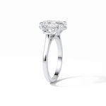 2.76 CT Dark Green Oval Cut Three Stones Style Moissanite Engagement Ring 2