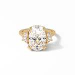 7.44 CT Dark Green Cushion Cut Three Stones Style Moissanite Engagement Ring 15