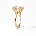 7.44 CT Dark Green Cushion Cut Three Stones Style Moissanite Engagement Ring 20