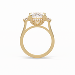 7.44 CT Dark Green Cushion Cut Three Stones Style Moissanite Engagement Ring 13