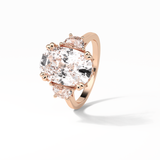 7.44 CT Dark Green Cushion Cut Three Stones Style Moissanite Engagement Ring 11