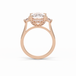 7.44 CT Dark Green Cushion Cut Three Stones Style Moissanite Engagement Ring 12