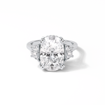 7.44 CT Dark Green Cushion Cut Three Stones Style Moissanite Engagement Ring 1